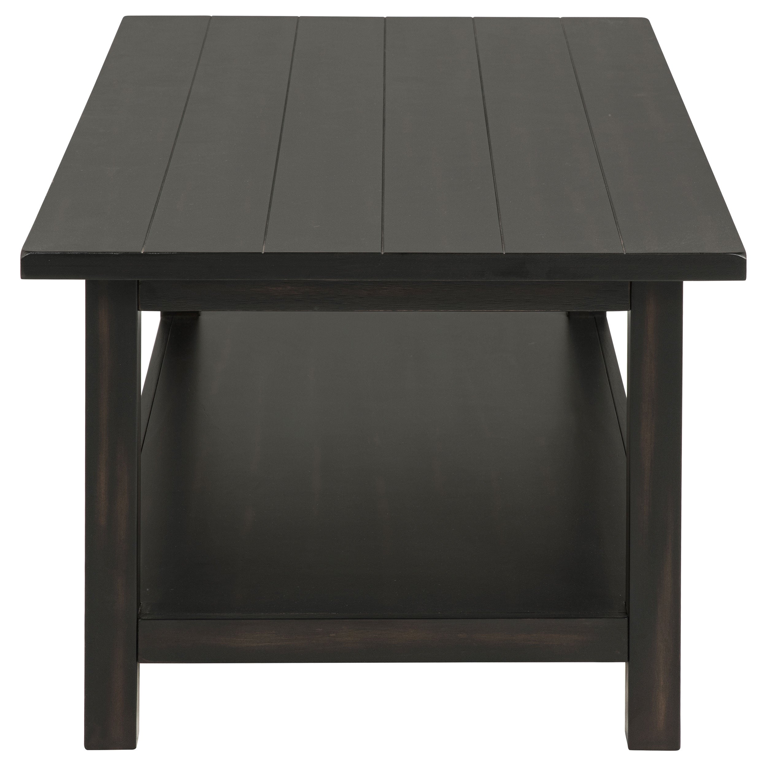 Payne Wood Coffee Table with Shelf Distressed Java-