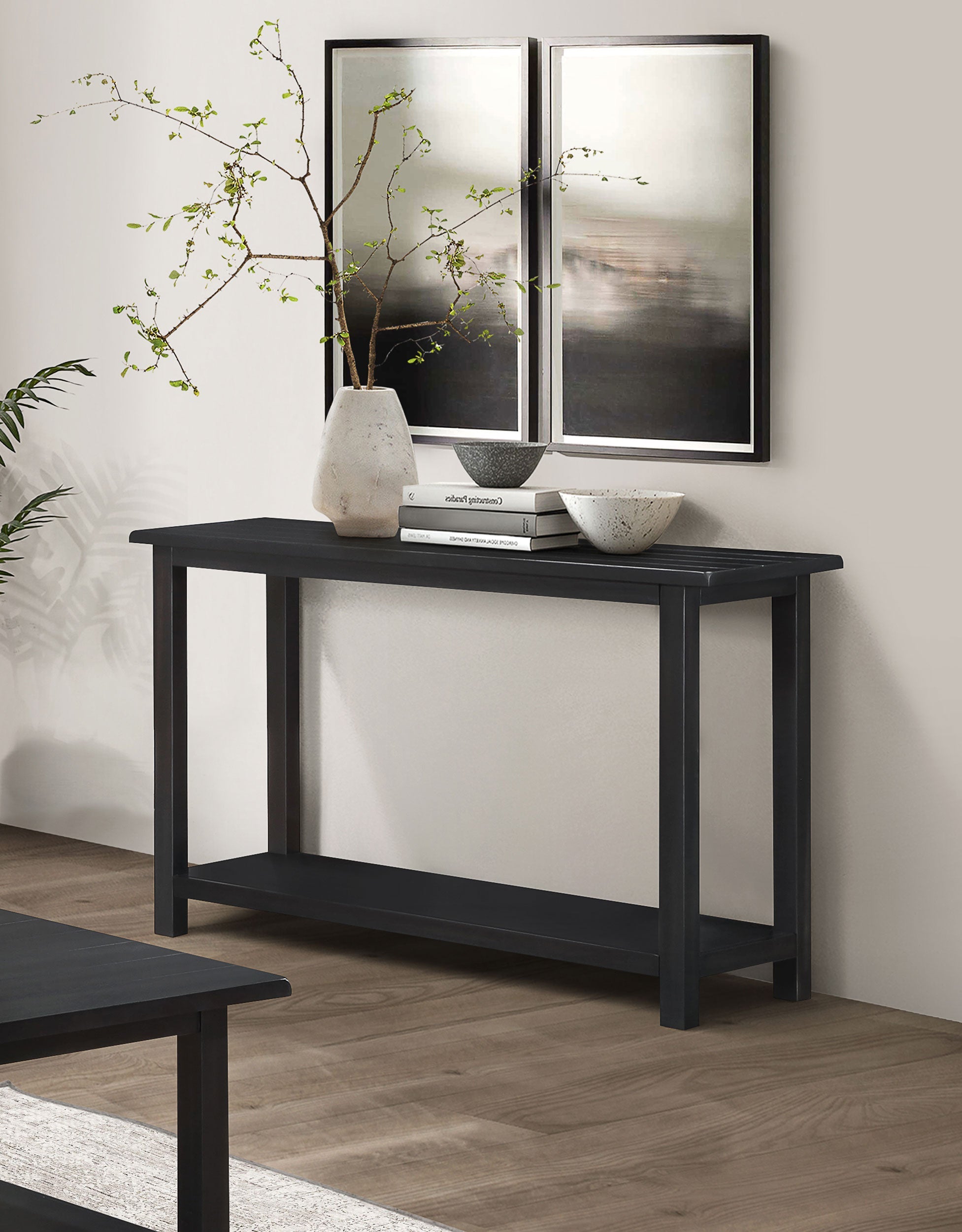 Payne Wood Entryway Sofa Console Table Java-