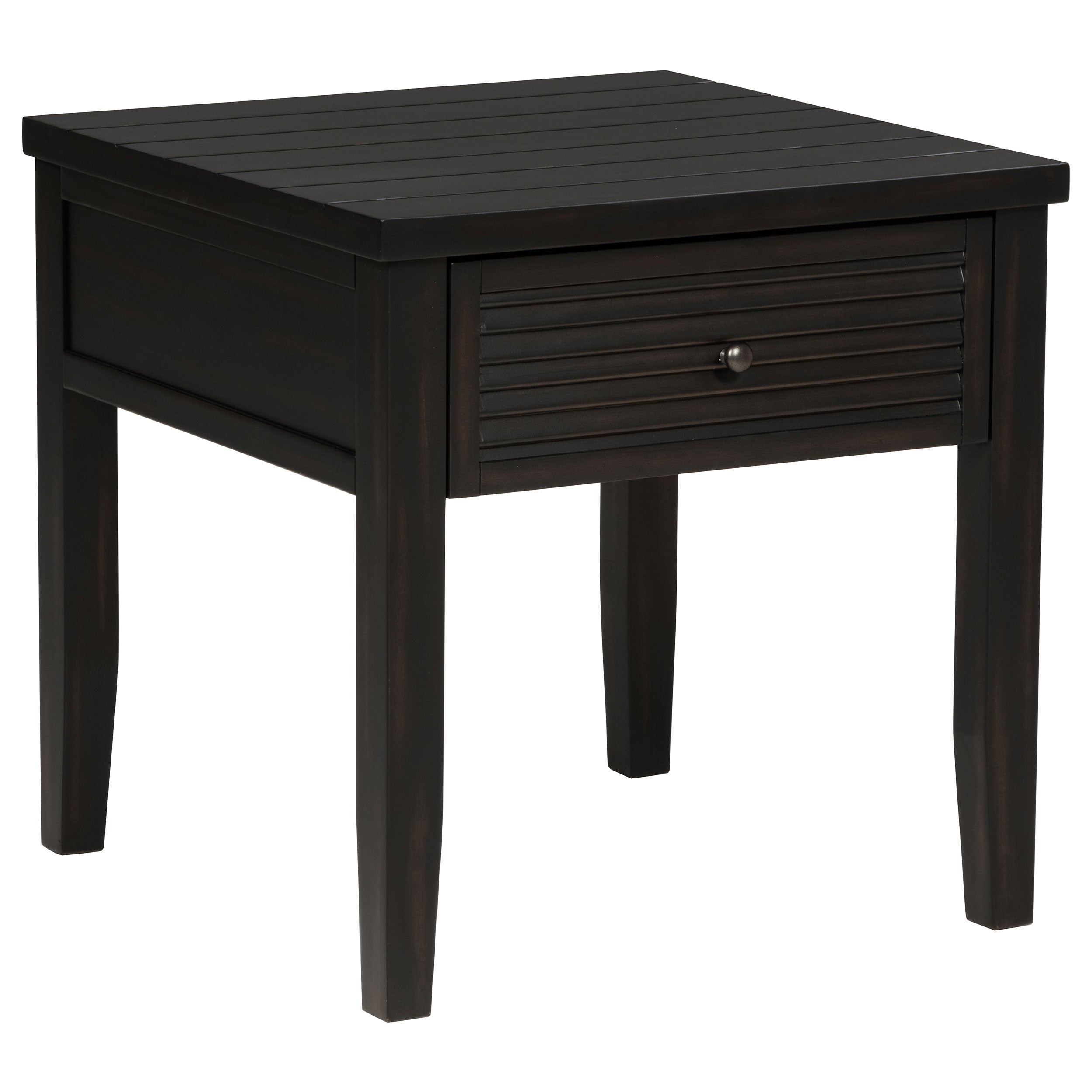 Concord 1-drawer Square End Table Distressed Java-