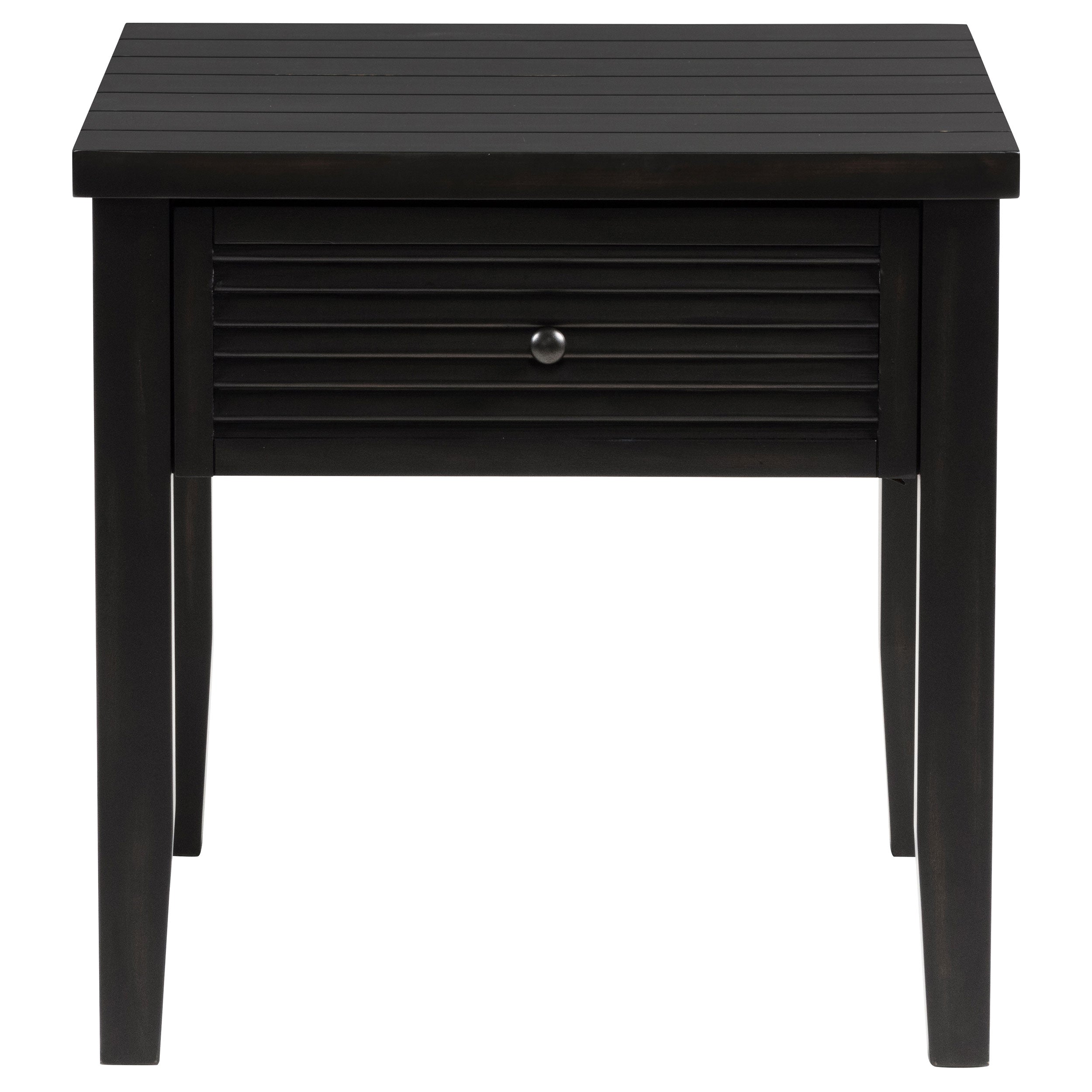 Concord 1-drawer Square End Table Distressed Java-