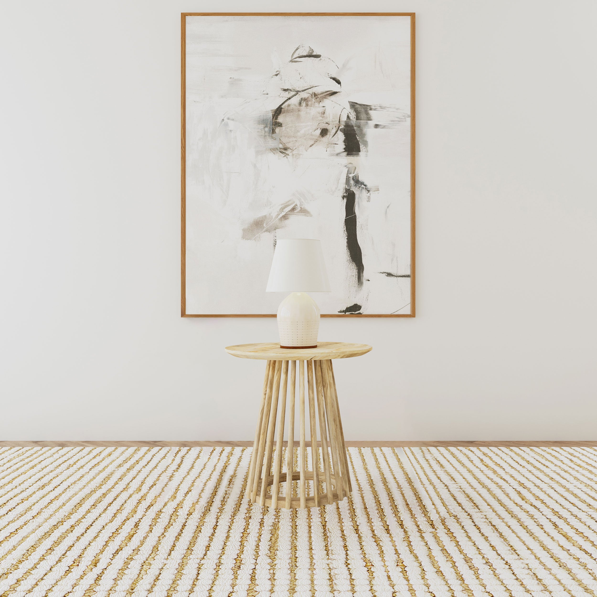 Touhy Round Solid Wood End Side Table Natural Mango-