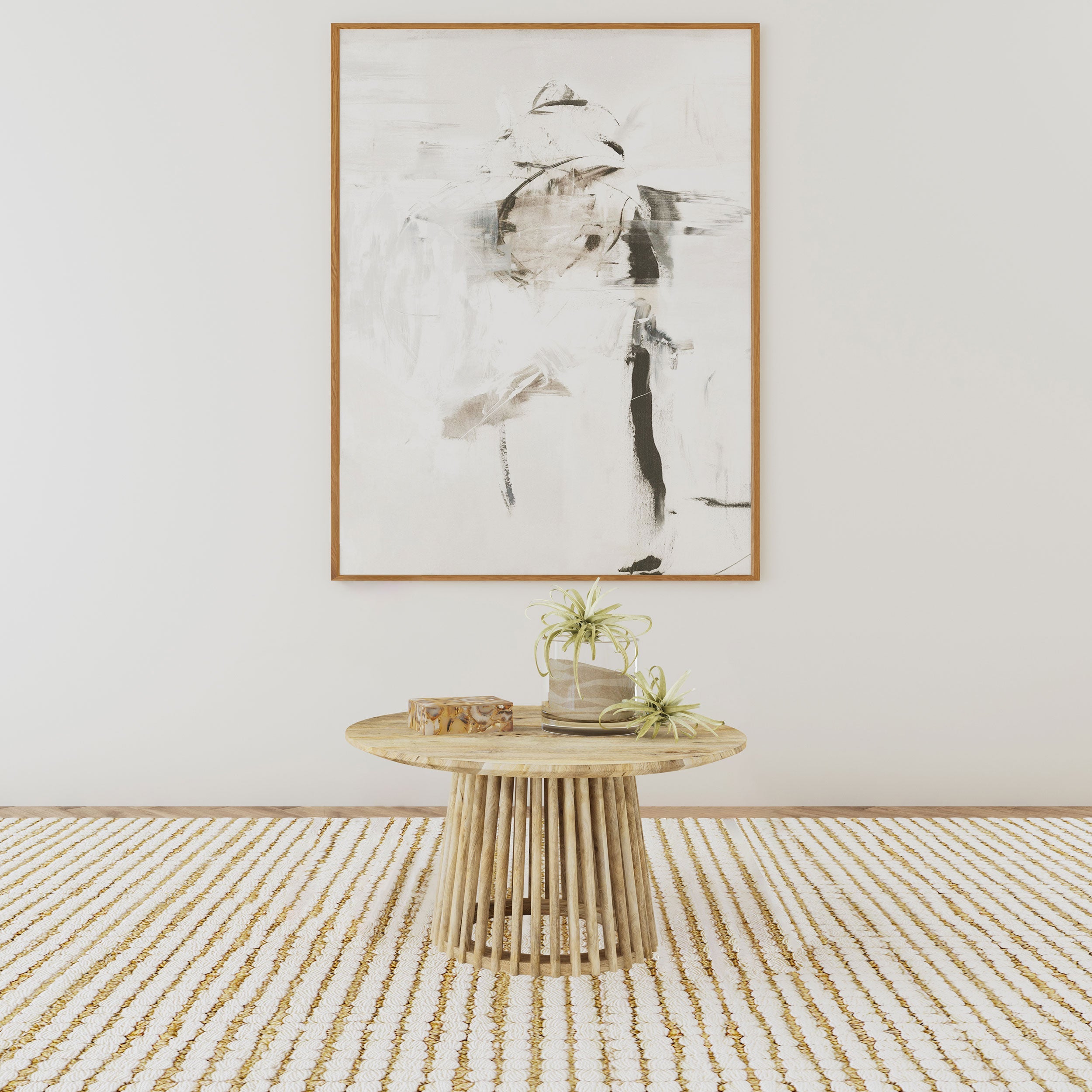 Touhy Round Solid Wood Cocktail Coffee Table Natural Mango-