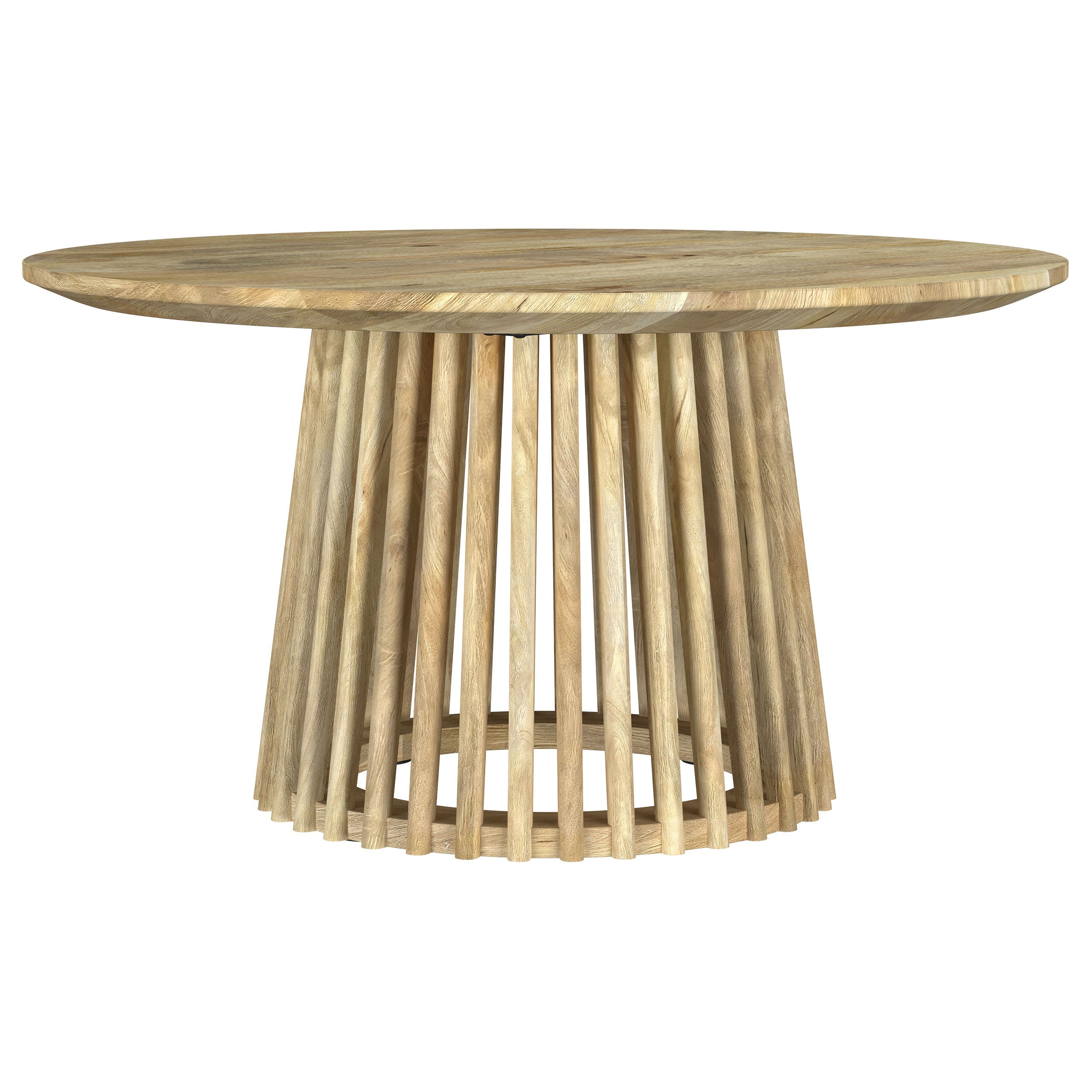 Touhy Round Solid Wood Cocktail Coffee Table Natural Mango-