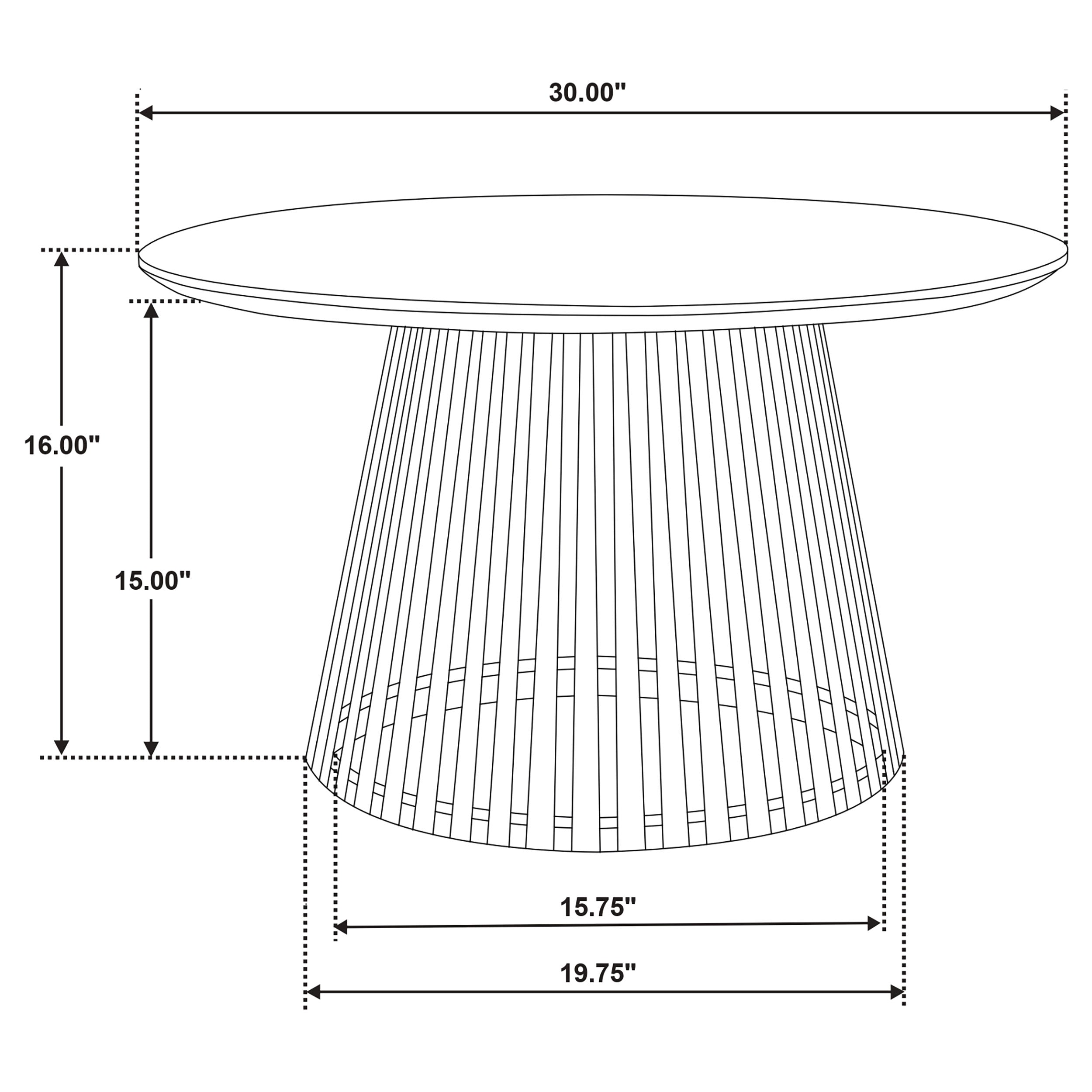 Touhy Round Solid Wood Cocktail Coffee Table Natural Mango-