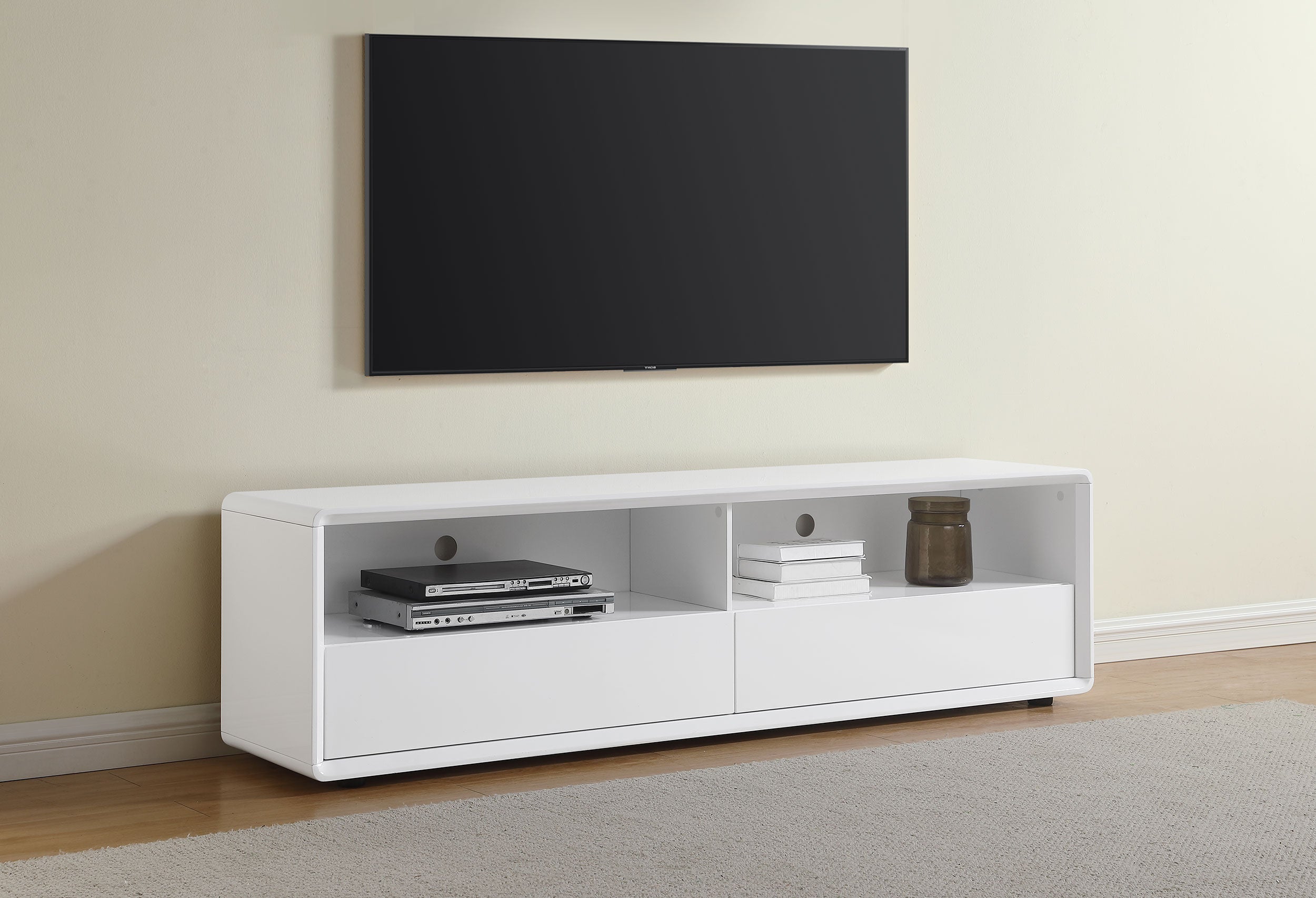 Ellice 71-inch TV Stand Media Console White-