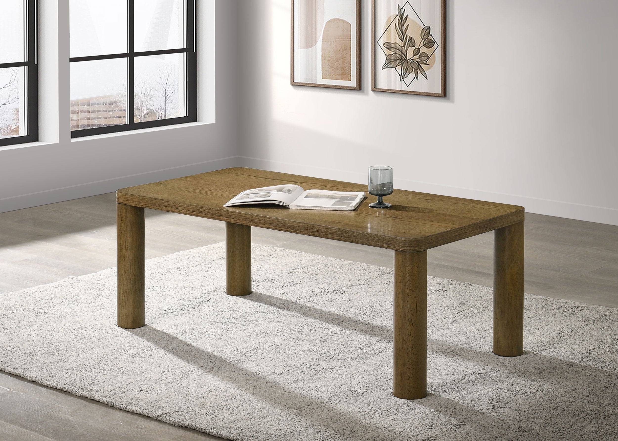 Castlewood Engineered Wood Cocktail Coffee Table Brown Oak-
