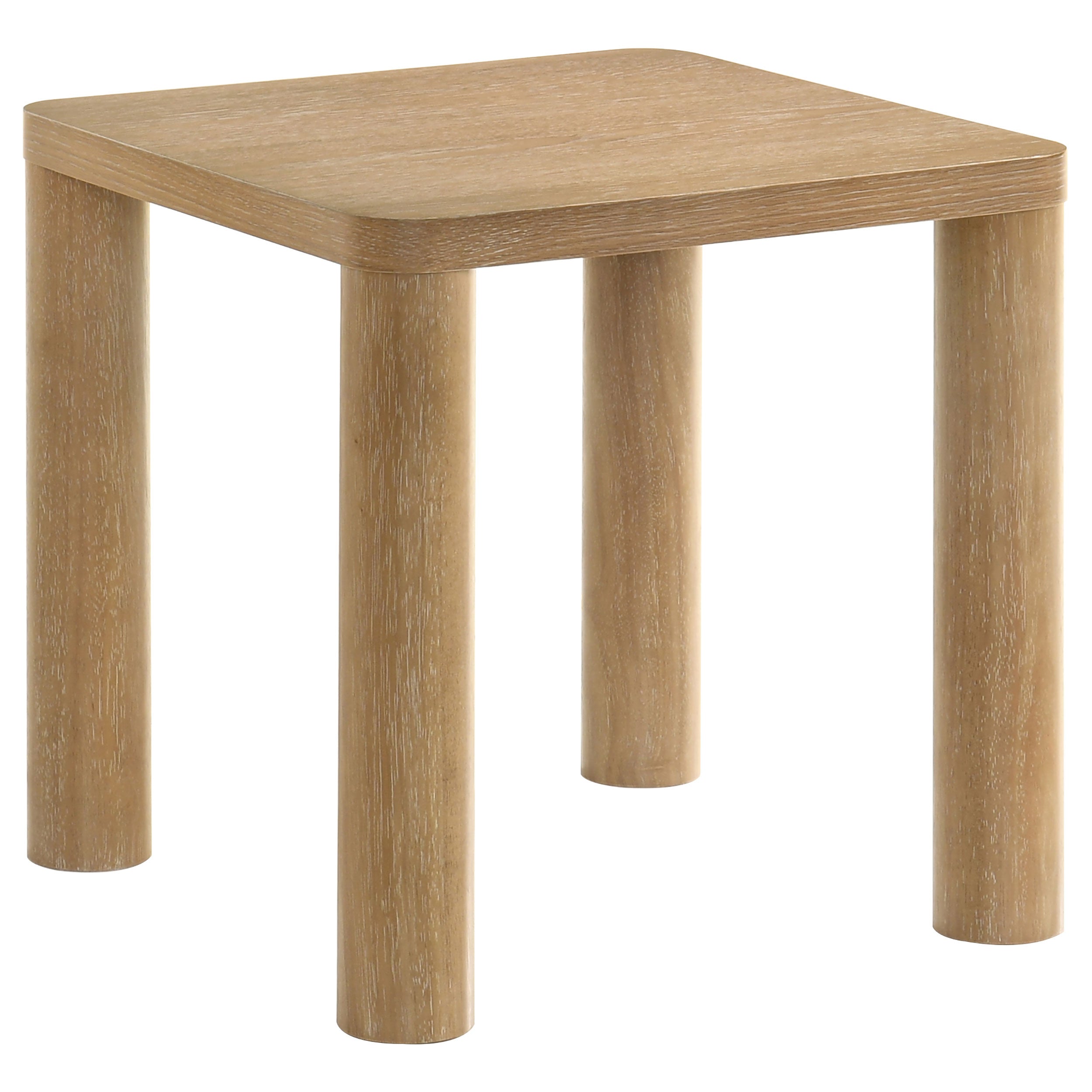 Castlewood Engineered Wood Accent Side End Table Light Oak-