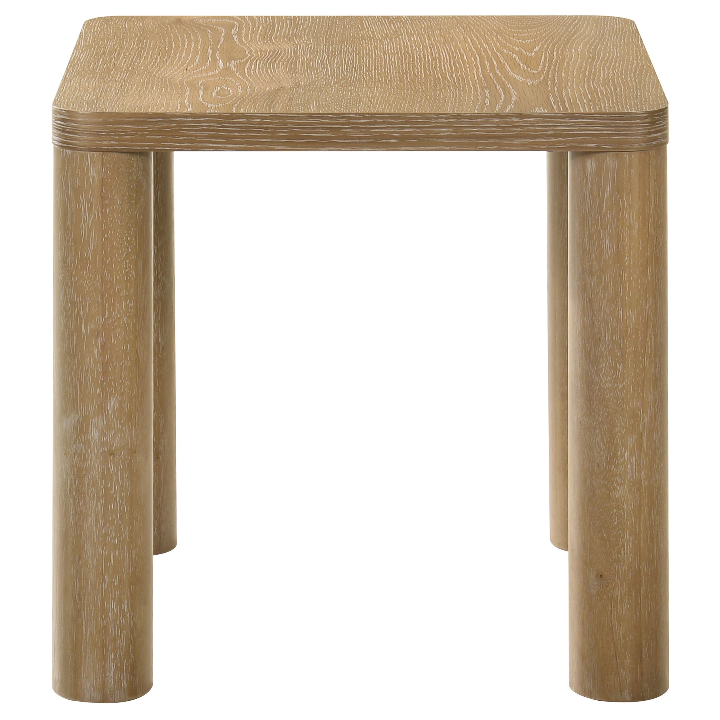 Castlewood Engineered Wood Accent Side End Table Light Oak-