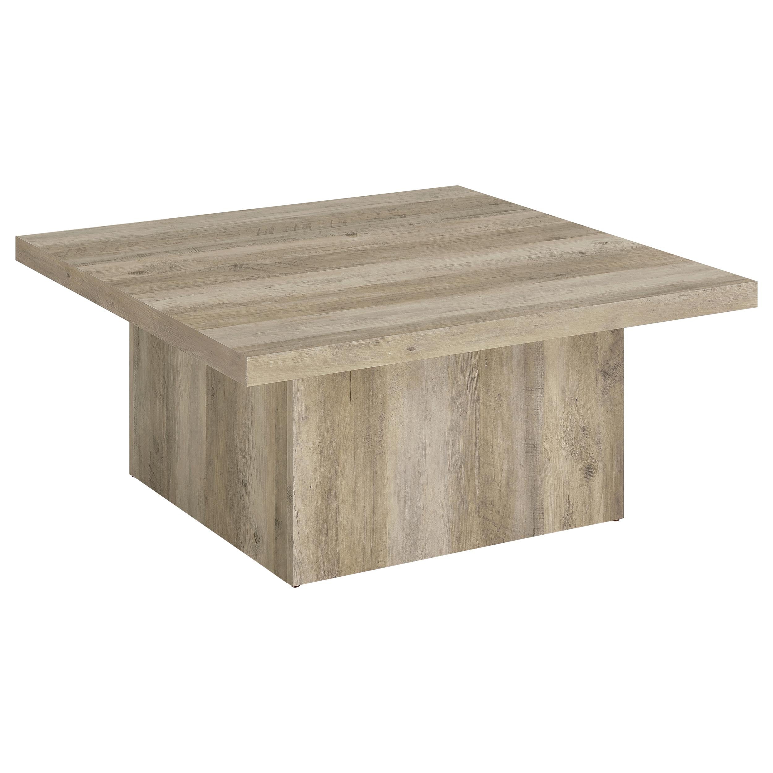Devar Square Engineered Wood Coffee Table Distressed Pine-