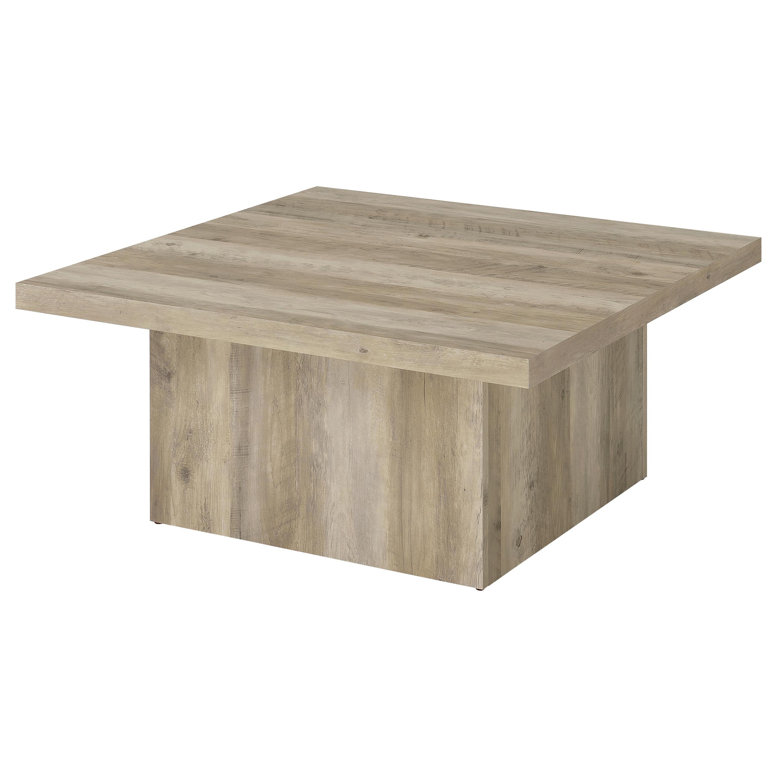 Devar Square Engineered Wood Coffee Table Distressed Pine-