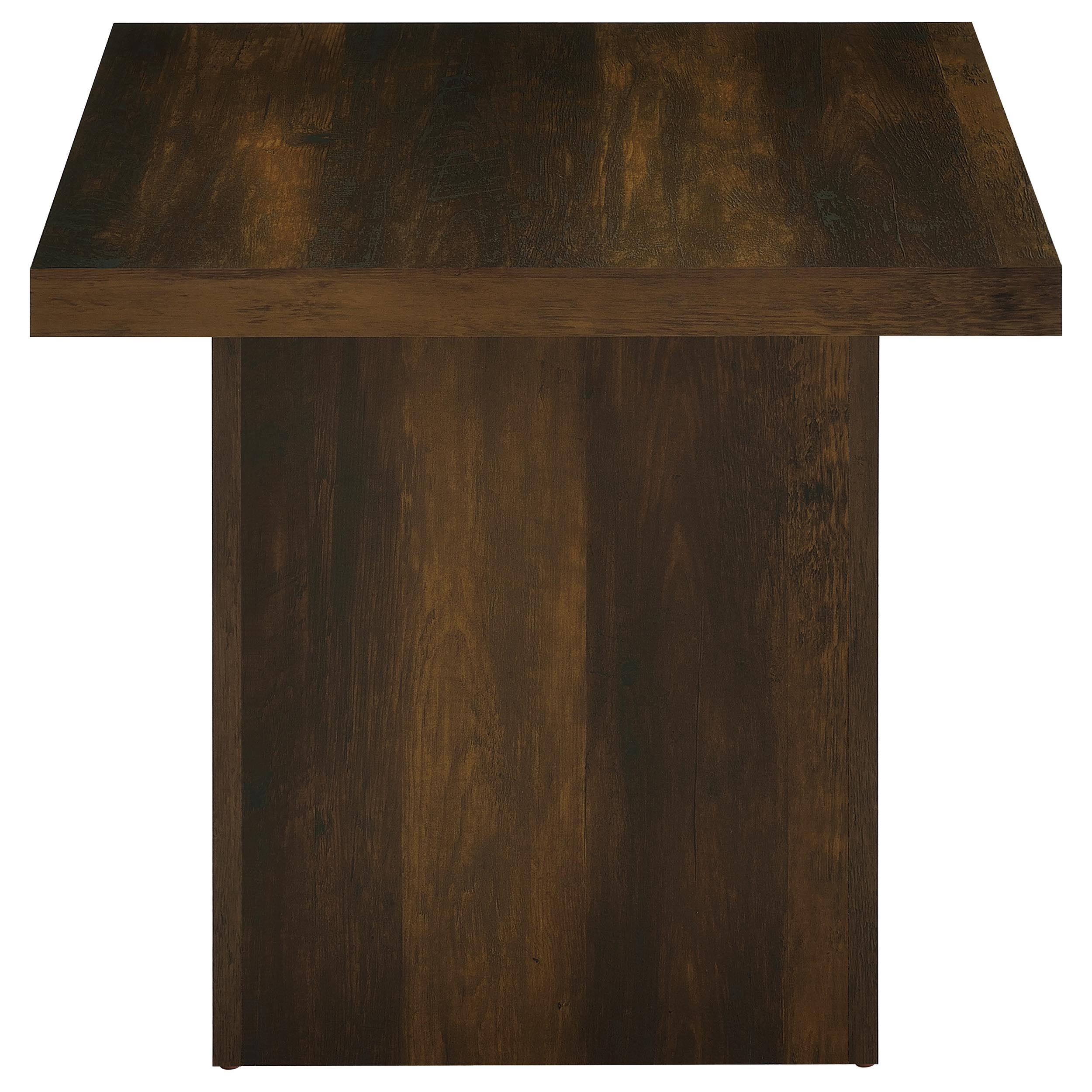 Devar Square Engineered Wood Side End Table Dark Pine-
