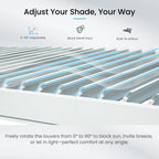 10x12 FT Outdoor Louvered Pergola with Adjustable Louvers