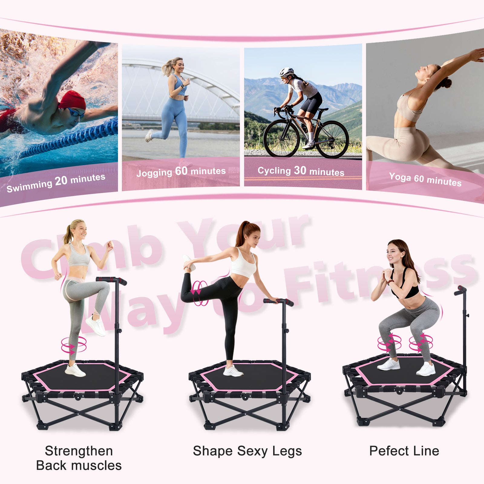 42" Foldable Mini Trampoline