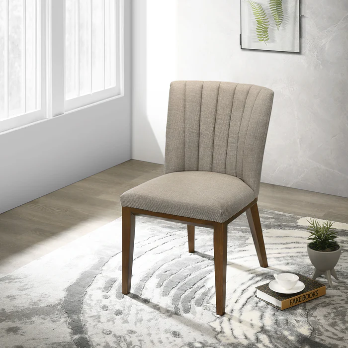 Elmwood Cream Fabric Dining Chair Set of 2