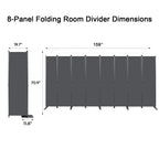 Room Divider 8-Panel Folding Privacy Screen