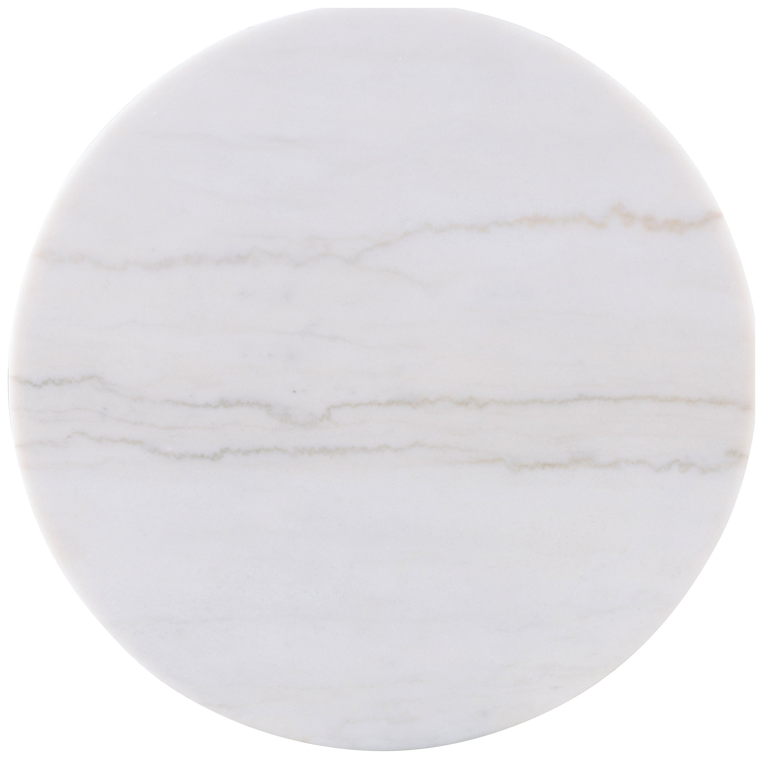 Jason Round White Marble Top Coffee Table Greige-