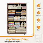 5 Drawer Dresser on Wheels