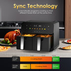 10QT Dual Air Fryer with SyncCook