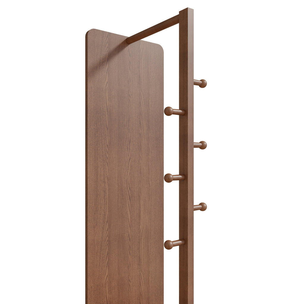 360° Rotating Multifunctional Full Length Mirror with Storage Rack