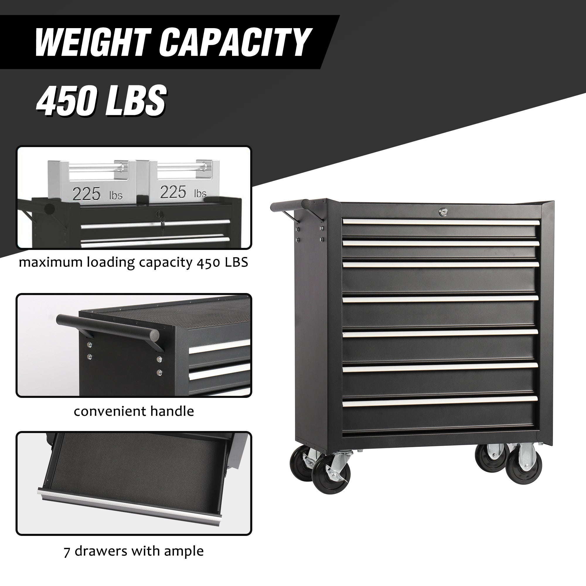 Rolling Tool Chest with 7-Drawer Tool Box