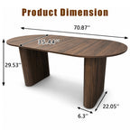 70.8" Oval Kitchen Table for 4-8 People