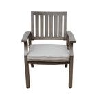 Outdoor Modern Aluminum Dining Chair with Cushion (Set of 2)