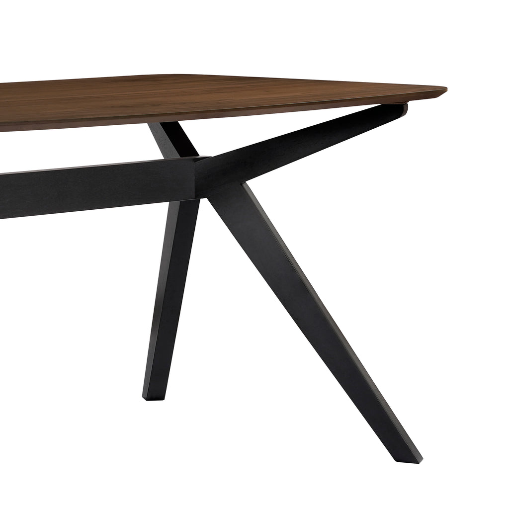 5-Piece Upholstered Dining Set With Rubberwood Frame, Grey+Walnut+Black