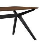 5-Piece Upholstered Dining Set With Rubberwood Frame, Grey+Walnut+Black