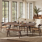 Capri 59-90.5" Solid Oak Dining Table