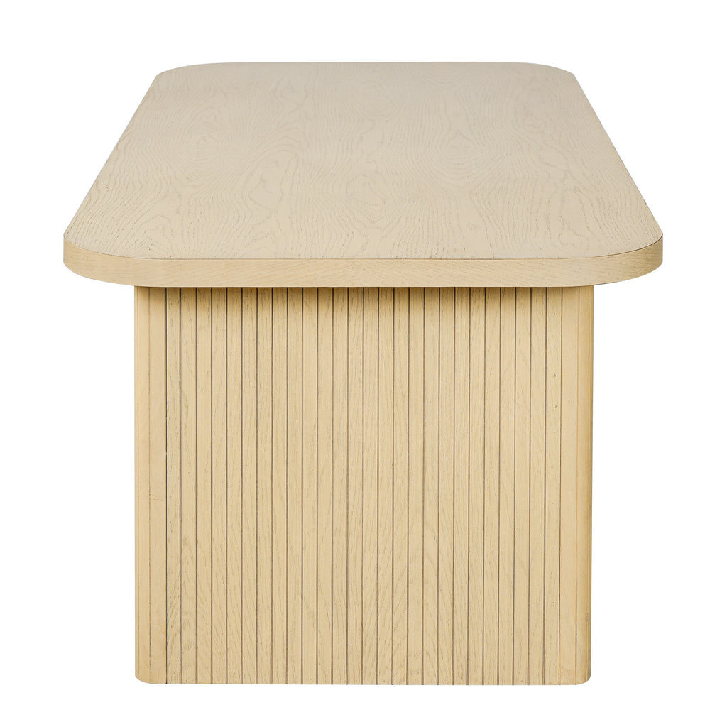 Natural Oak Veneer Dining Table