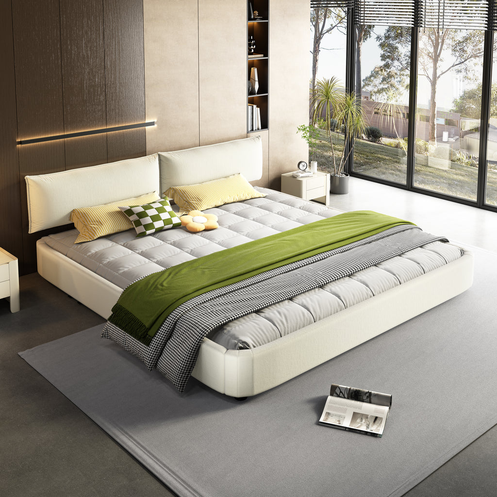 King Size Cloud Bed Frame with Movable Headboard