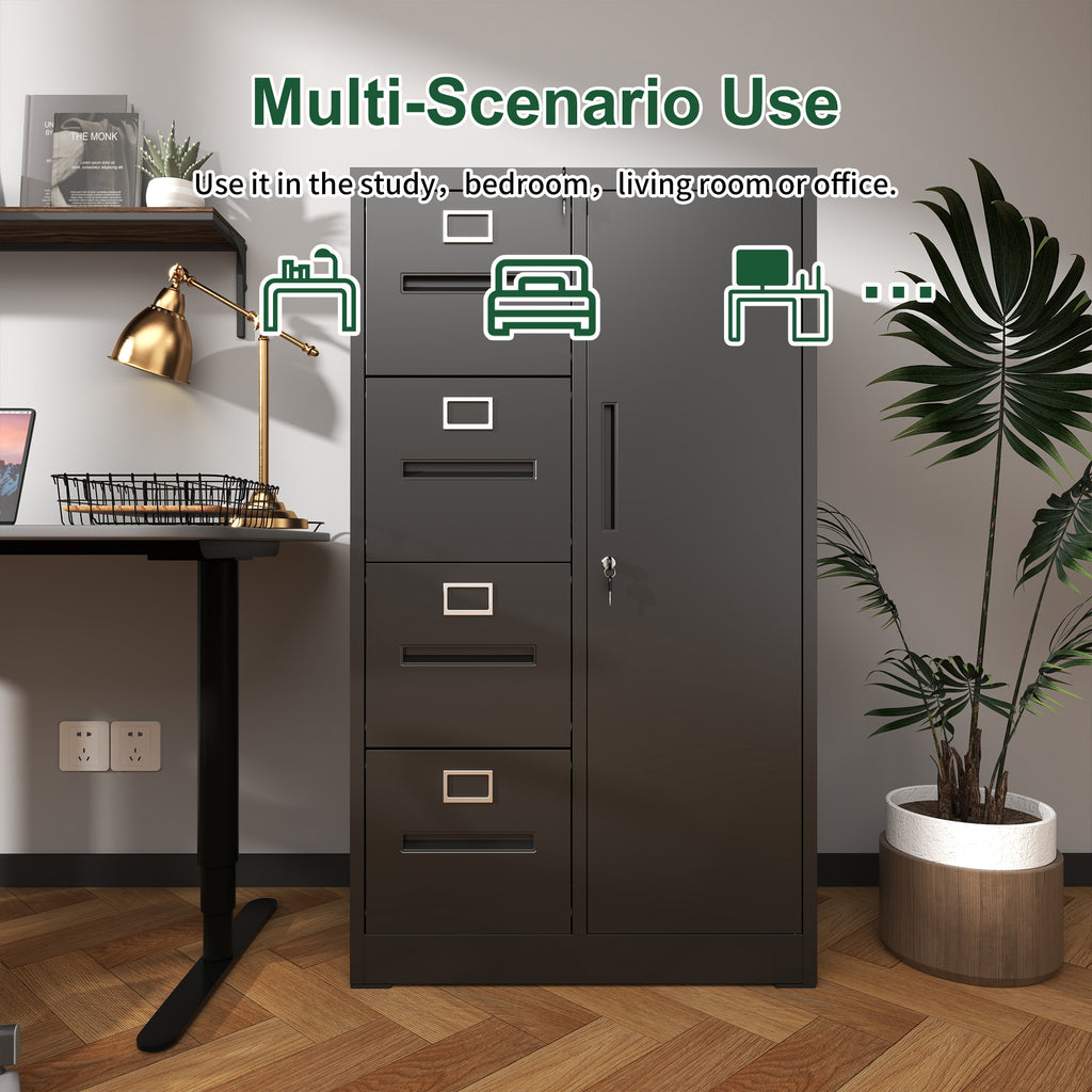 Metal Storage Vertical Filing Cabinet with Lock