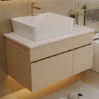 31.5 Inches Floating Single Small Bathroom Vanity with Sink