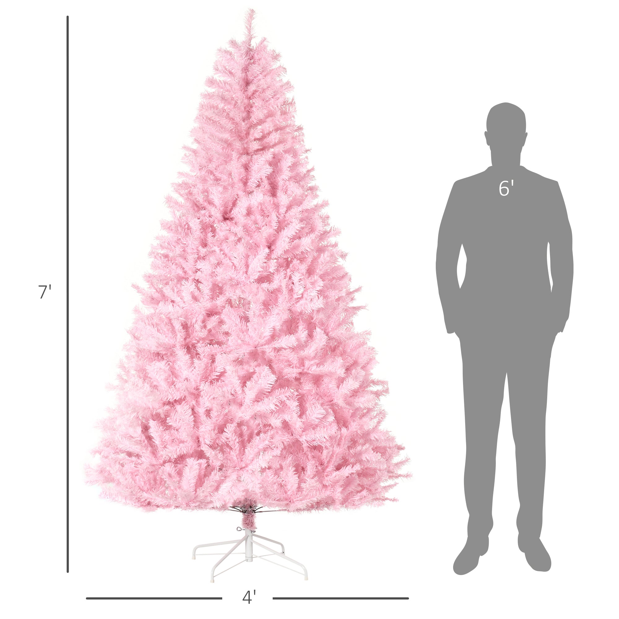 Artificial Pink Christmas Tree 7ft