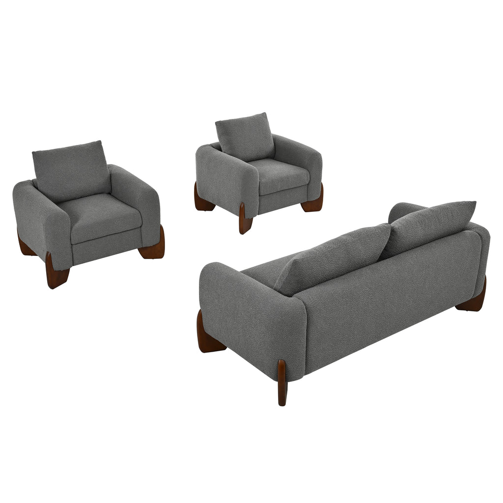 U_Style Modern 3-Piece Living Room Sofa Set