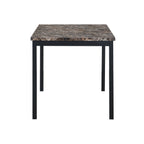 Furniture 5 Piece Metal Dinette Set with Faux Marble Top