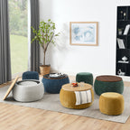 Round Storage Ottoman with 2 in 1 Functionality