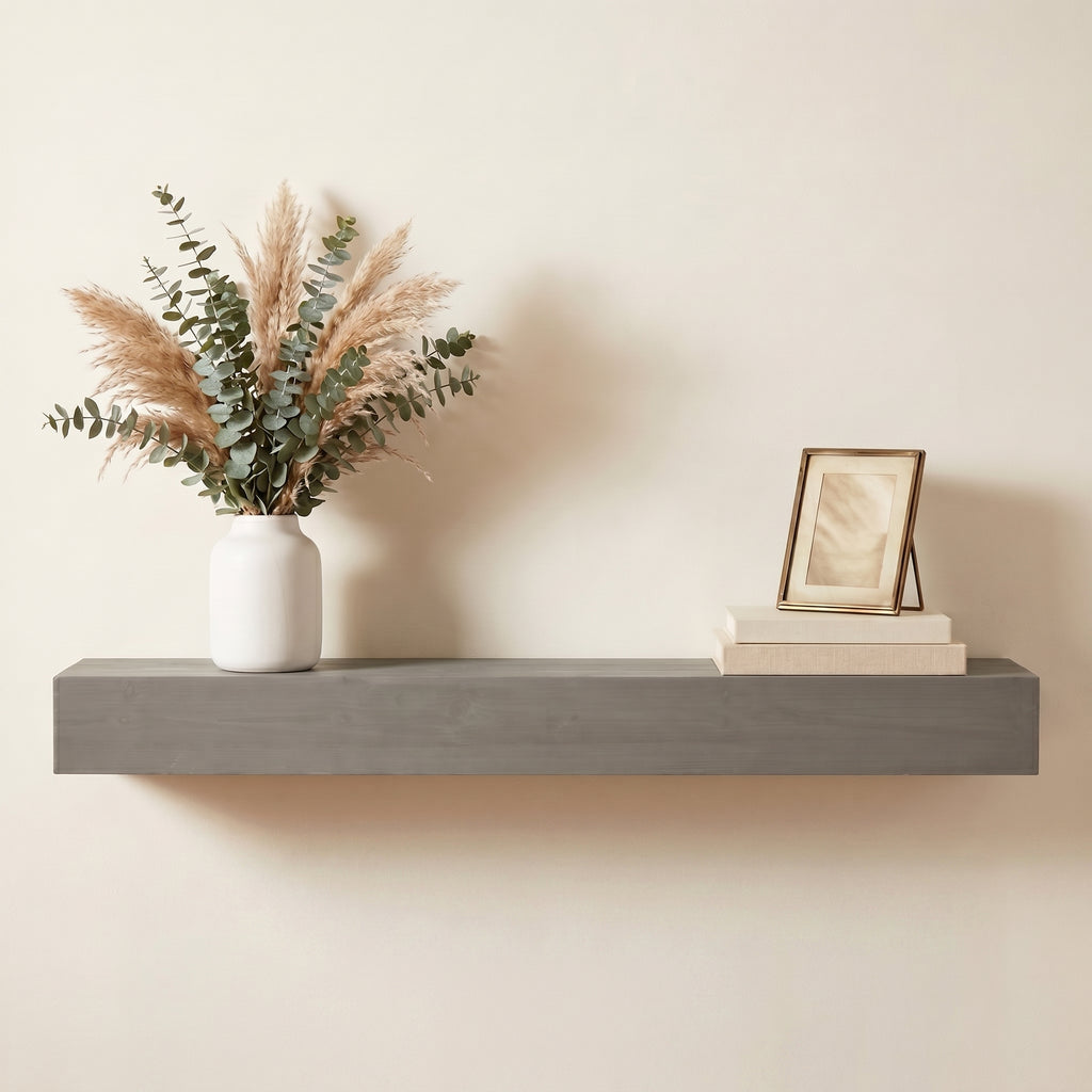 72" Fireplace Mantel Fir Wood Wall-Mounted Shelf