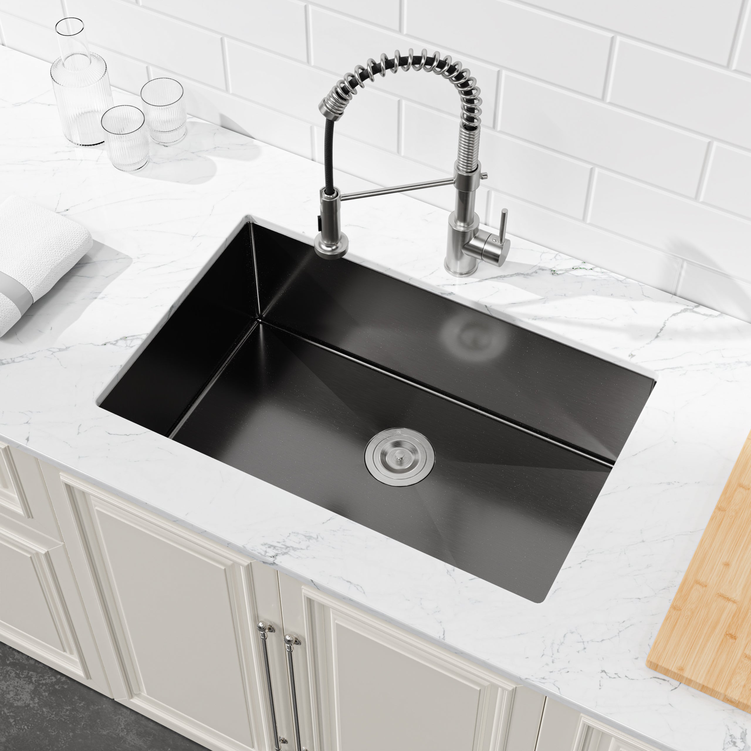 Stainless Steel Kitchen Sink - 30"x19" Single Bowl Undermount