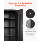 Metal Storage Cabinet with Lockable Steel Construction