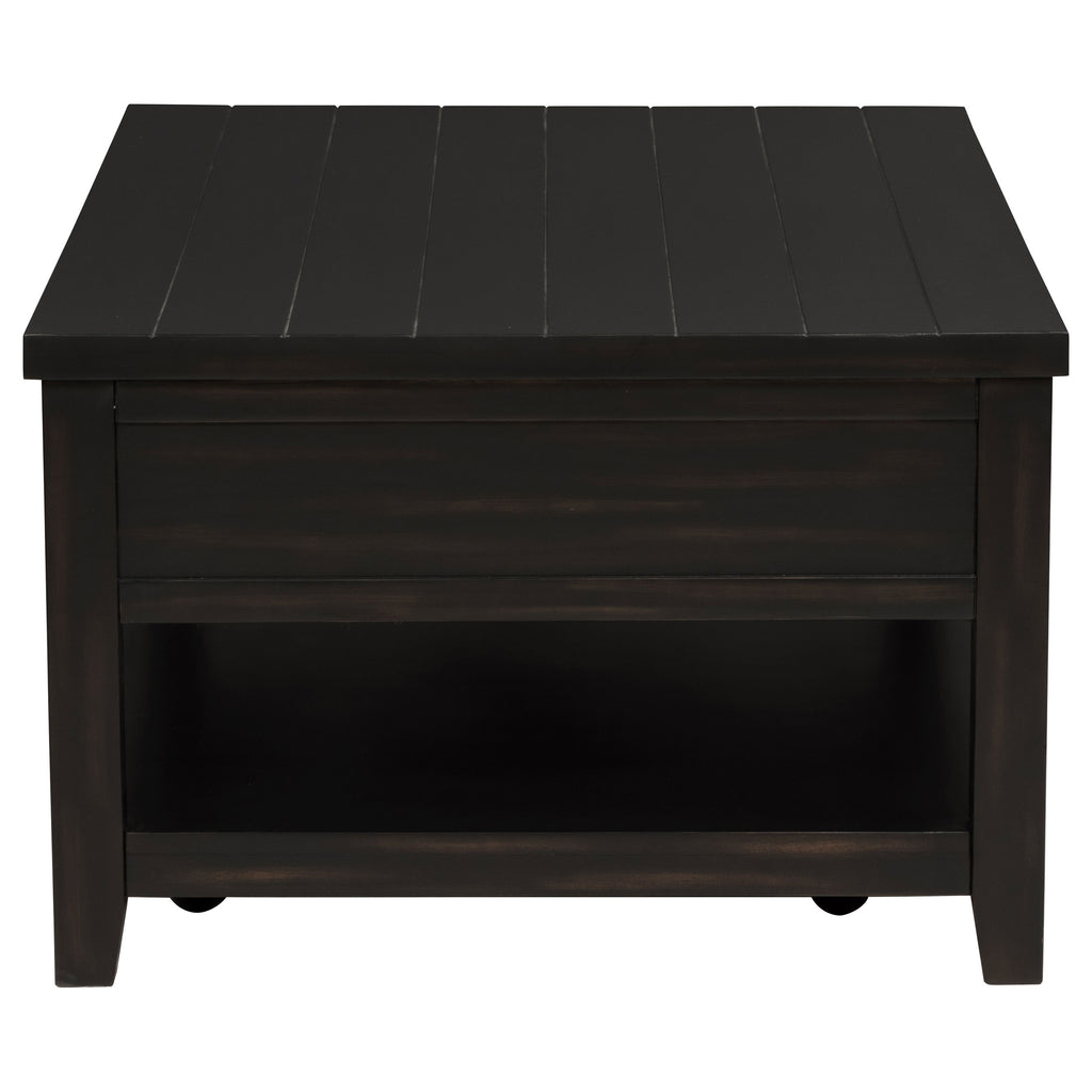 Sutter Distressed Java 2-Drawer Rectangular Coffee Table