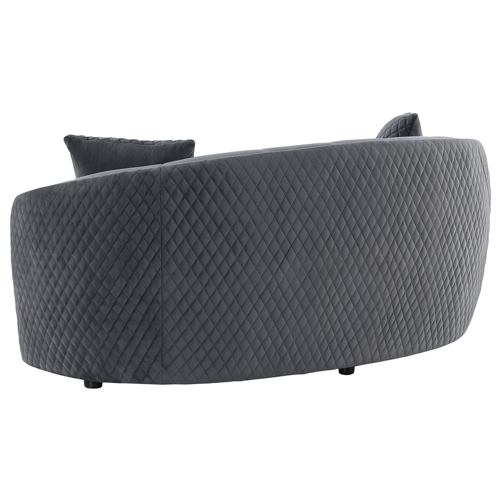 Lorraine Dark Upholstered Loveseat