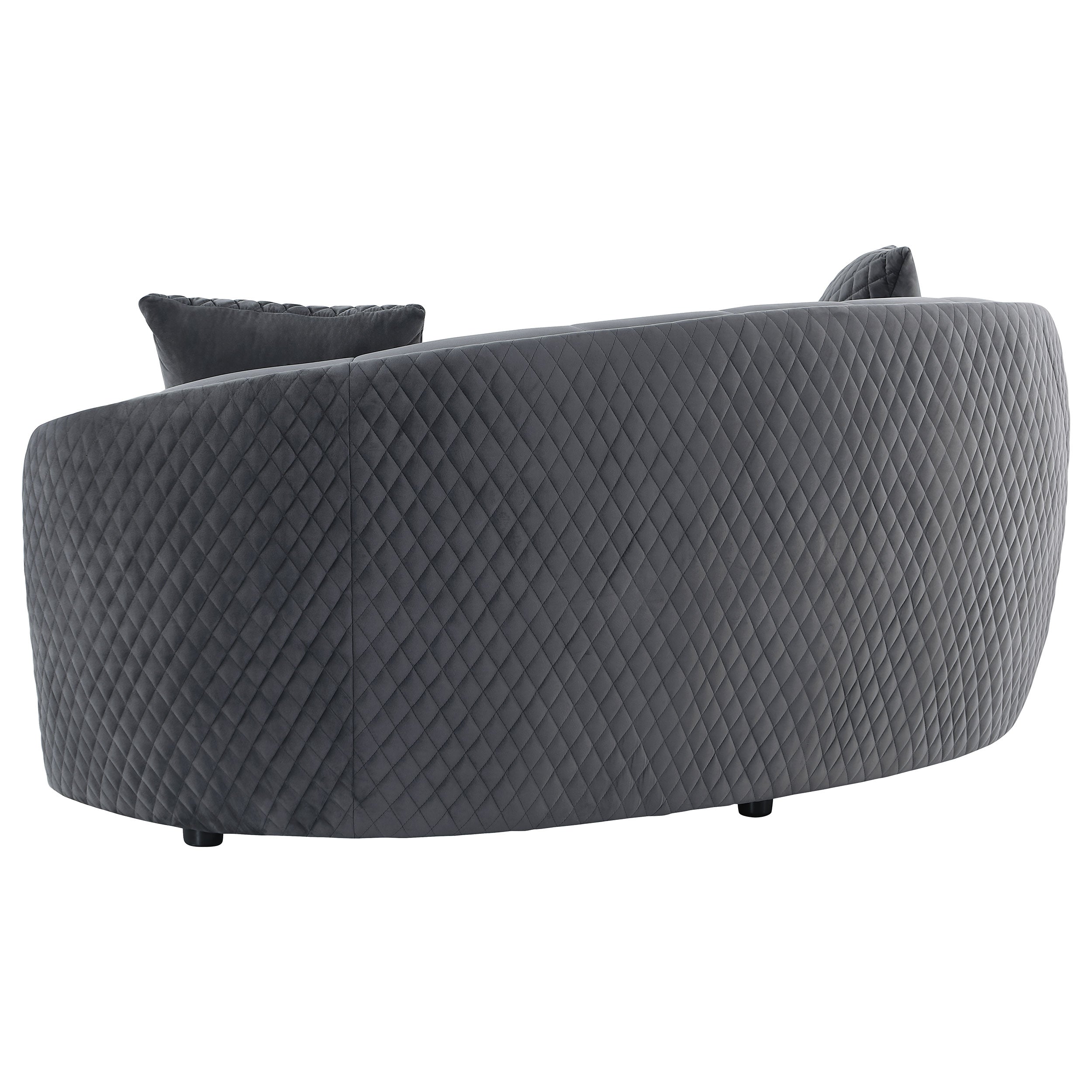 Lorraine Dark Upholstered Loveseat