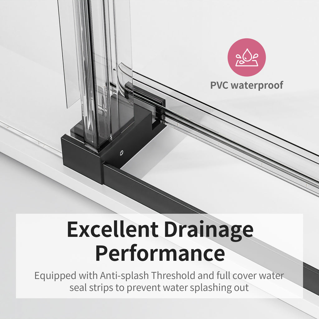 Frameless Single Sliding Soft-Close Shower Doors