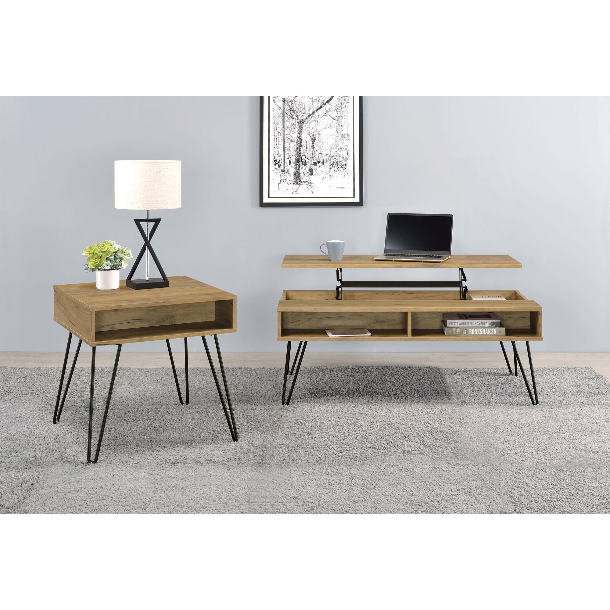 Amara Golden Lift-Top Coffee Table