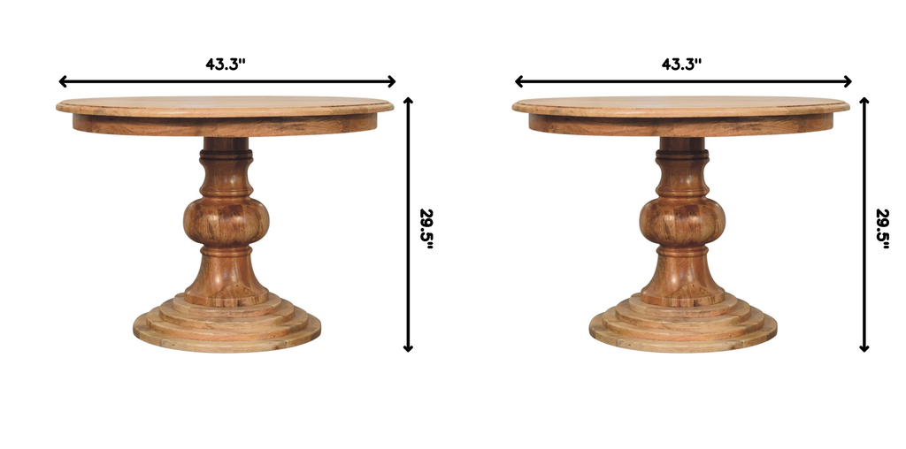 Solid Wood Round Turned Dining Table