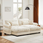Over Size Modern Two-Seater Sofa with Ottoman