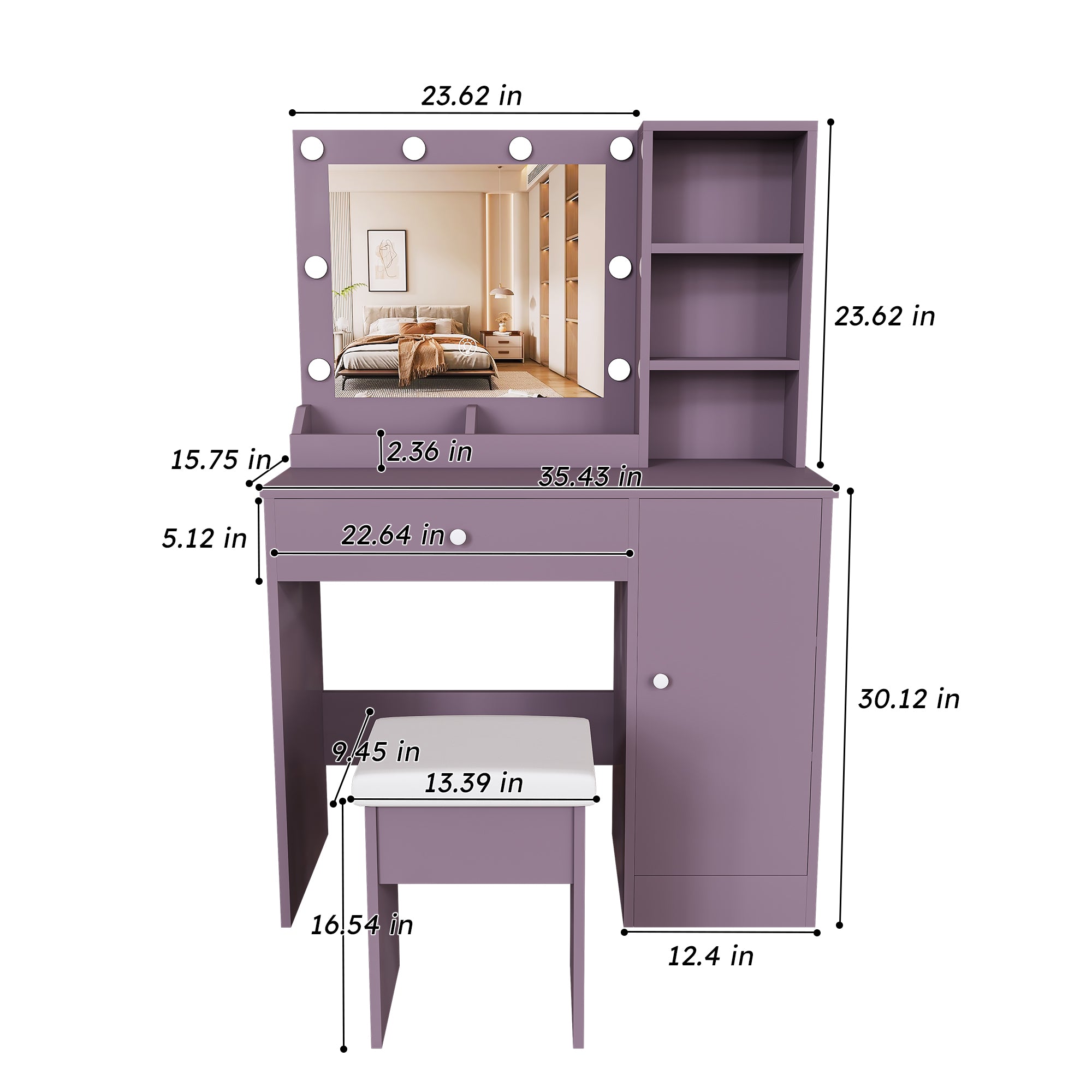 Stylish Vanity Desk Set