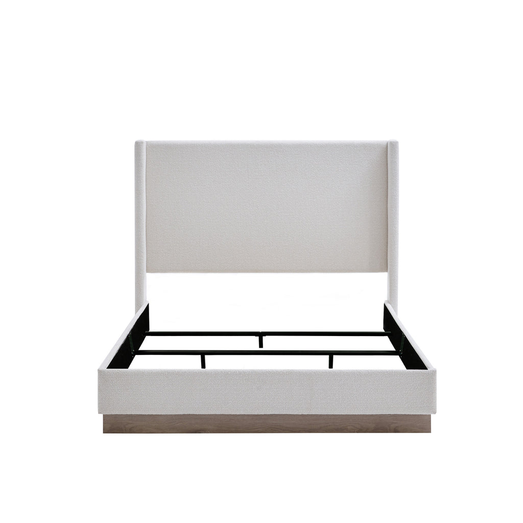 Hale Upholstered Wingback Bed - Queen Size
