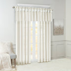Lightweight Faux Silk Valance With Beads